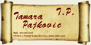 Tamara Pajković vizit kartica